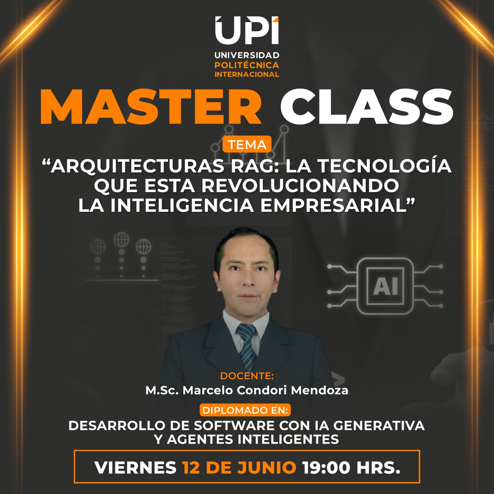 Portada del evento Webinar de Arquitecturas RAG: La Tecnología que esta revolucionando la Inteligencia Empresarial